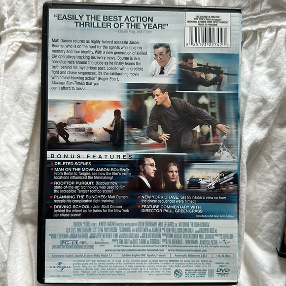 Jason Bourne DVD collection w bonus DVD. Like new. 4 DVDs total - Picture 5 of 11